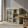 Armoire moyenne fermée, porte en verre, hauteur 120 cm – So Madrid