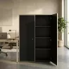 Armoire haute fermée, porte en verre, hauteur 158 cm – So Madrid
