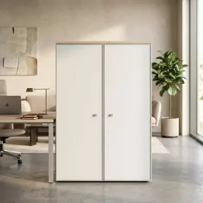 Armoire haute fermée, porte en verre, hauteur 158 cm – So Madrid