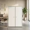 Armoire haute fermée, porte en verre, hauteur 158 cm – So Madrid