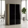 Armoire haute fermée, porte en verre, hauteur 196 cm – So Madrid