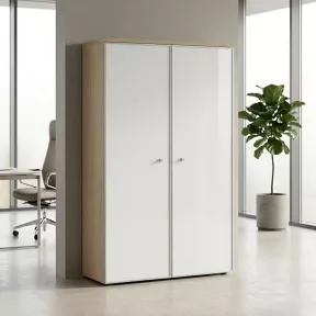 Armoire haute fermée, porte en verre, hauteur 196 cm – So Madrid