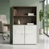Armoire semi-ouverte, portes en verre, hauteur 158 cm – So Madrid