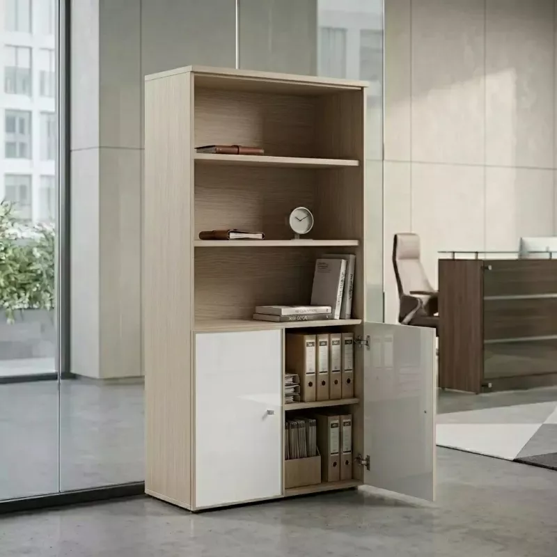 Armoire semi-ouverte, portes en verre, hauteur 196 cm – So Madrid