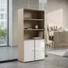 Armoire semi-ouverte, portes en verre, hauteur 196 cm – So Madrid