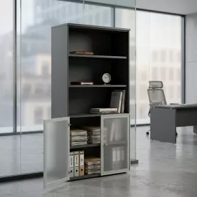 Armoire semi-ouverte, portes en verre, hauteur 196 cm – So Madrid