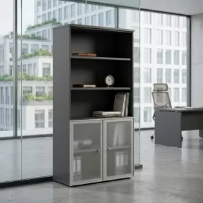 Armoire semi-ouverte, portes en verre, hauteur 196 cm – So Madrid