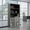 Armoire semi-ouverte, portes en verre, hauteur 196 cm – So Madrid
