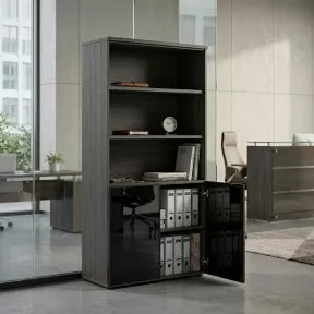 Armoire semi-ouverte, portes en verre, hauteur 196 cm – So Madrid