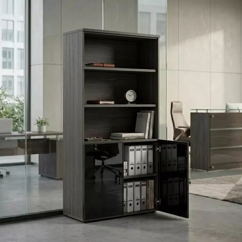 Armoire semi-ouverte, portes en verre, hauteur 196 cm – So Madrid
