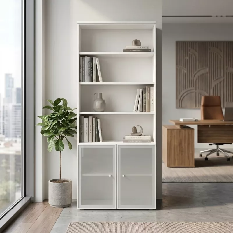 Armoire semi-ouverte, portes en verre, hauteur 235 cm – So Madrid