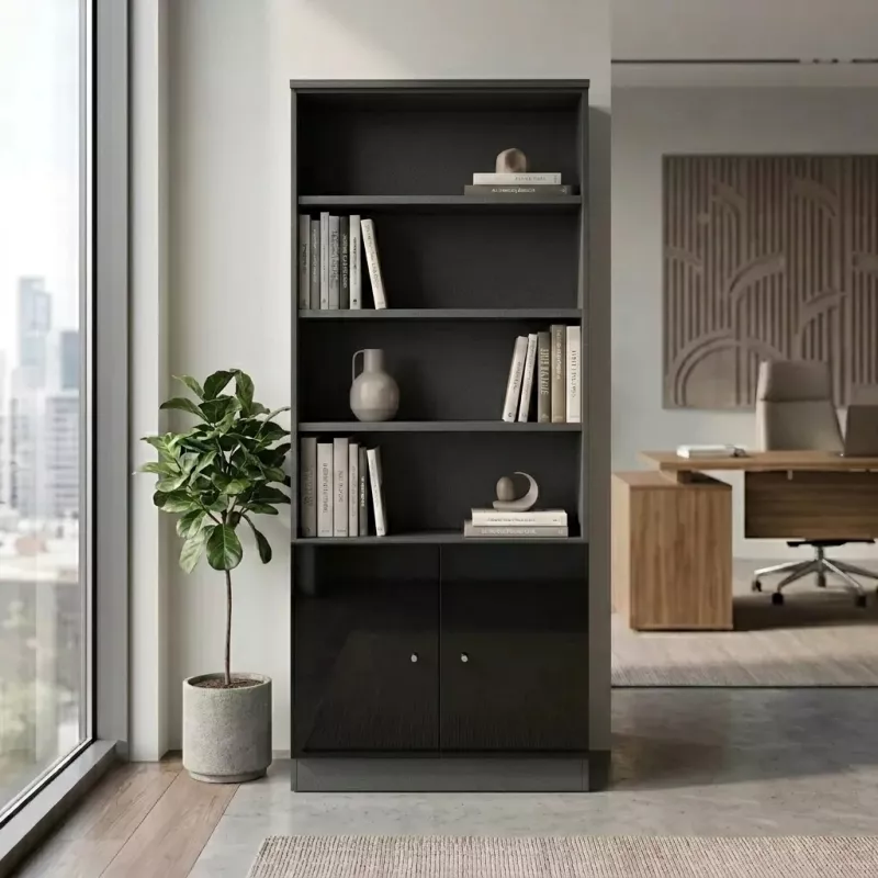 Armoire semi-ouverte, portes en verre, hauteur 235 cm – So Madrid