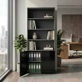 Armoire semi-ouverte, portes en verre, hauteur 235 cm – So Madrid