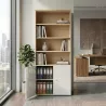 Armoire semi-ouverte, portes en verre, hauteur 235 cm – So Madrid
