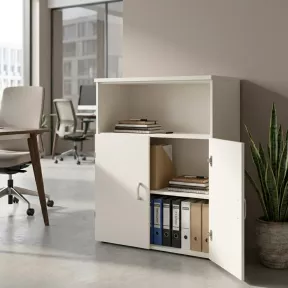 Armoire moyenne fermée et ouverte, hauteur 120 cm – So Madrid