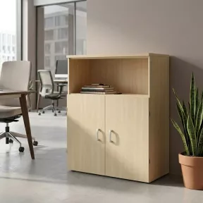 Armoire moyenne fermée et ouverte, hauteur 120 cm – So Madrid