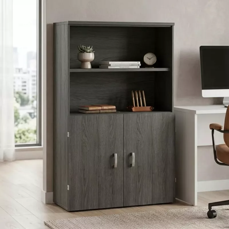 Armoire haute fermée et ouverte, hauteur 158 cm – So Madrid