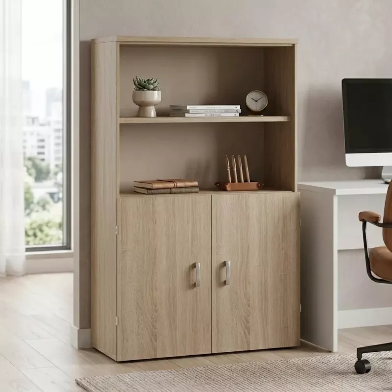 Armoire haute fermée et ouverte, hauteur 158 cm – So Madrid
