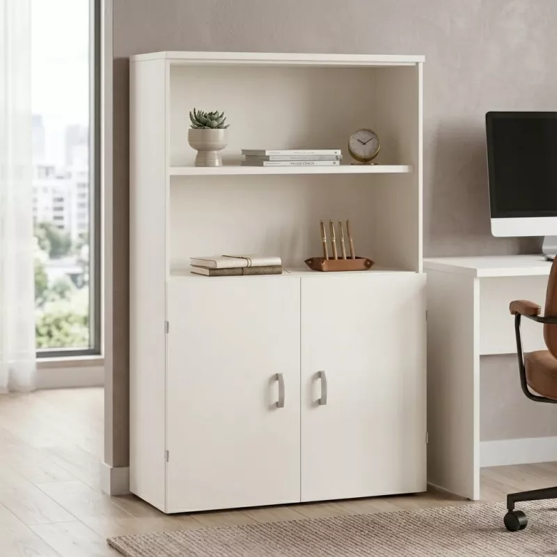 Armoire haute fermée et ouverte, hauteur 158 cm – So Madrid