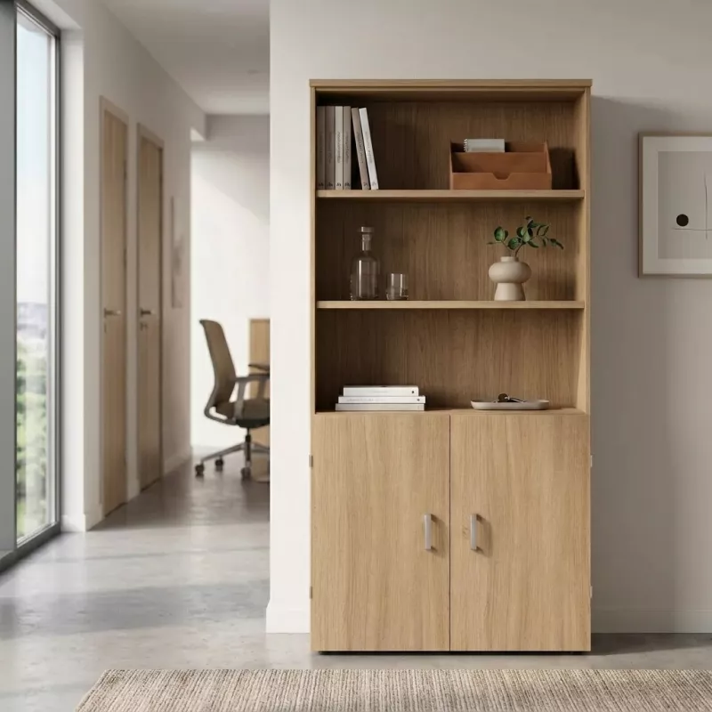 Armoire haute fermée et ouverte, hauteur 196 cm – So Madrid