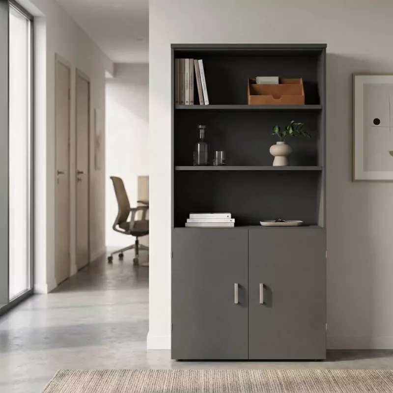 Armoire haute fermée et ouverte, hauteur 196 cm – So Madrid