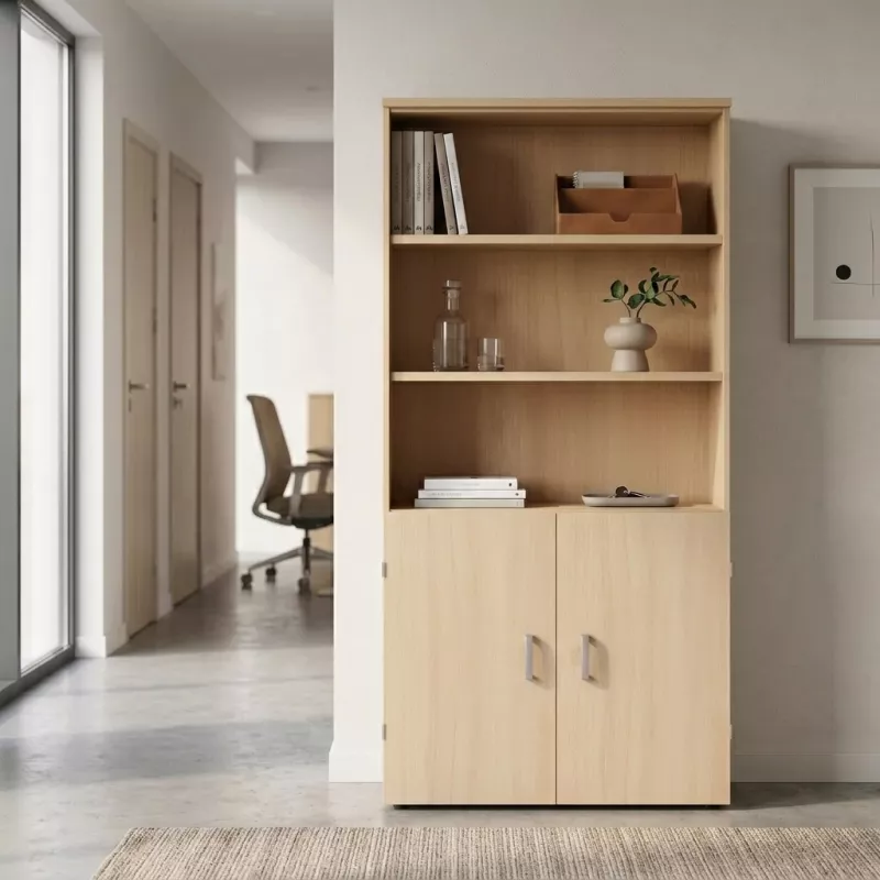 Armoire haute fermée et ouverte, hauteur 196 cm – So Madrid