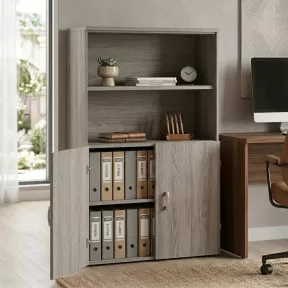 Armoire haute fermée et ouverte, hauteur 158 cm – So Madrid