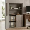 Armoire haute fermée et ouverte, hauteur 158 cm – So Madrid