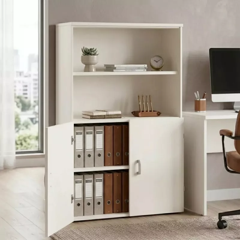 Armoire haute fermée et ouverte, hauteur 158 cm – So Madrid