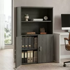 Armoire haute fermée et ouverte, hauteur 158 cm – So Madrid