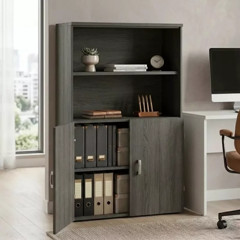 Armoire haute fermée et ouverte, hauteur 158 cm – So Madrid