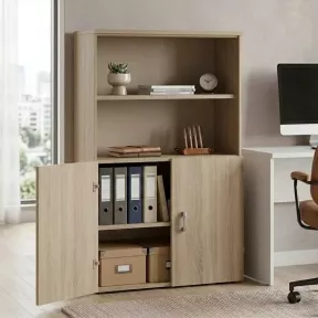 Armoire haute fermée et ouverte, hauteur 158 cm – So Madrid