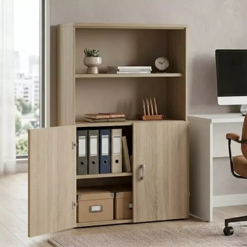 Armoire haute fermée et ouverte, hauteur 158 cm – So Madrid