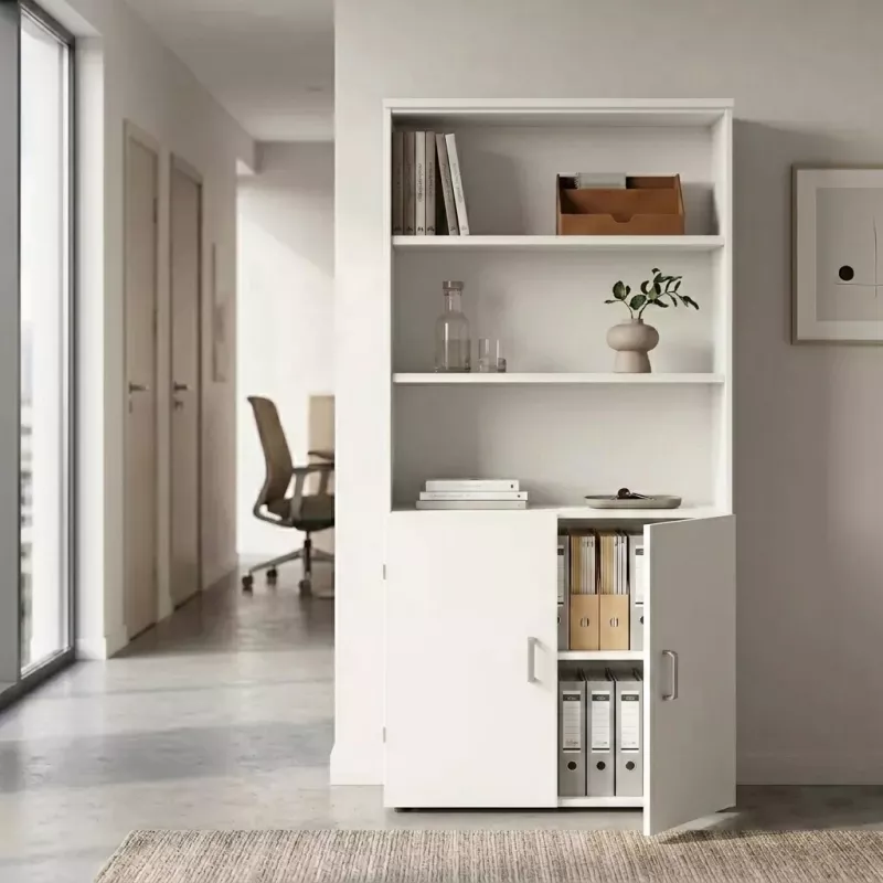 Armoire haute fermée et ouverte, hauteur 196 cm – So Madrid