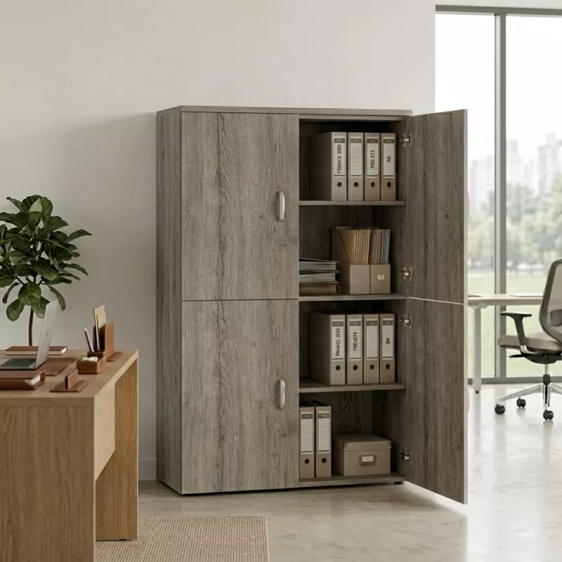 Armoire fermée, 4 portes, hauteur 158 cm – So Madrid