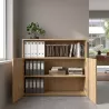 Armoire semi-ouverte, portes poussoirs, hauteur 120 cm – So Madrid
