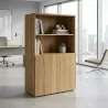 Armoire semi-ouverte, portes poussoirs, hauteur 158 cm – So Madrid