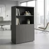 Armoire semi-ouverte, portes poussoirs, hauteur 158 cm – So Madrid