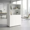 Armoire semi-ouverte, portes poussoirs, hauteur 158 cm – So Madrid