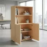 Armoire semi-ouverte, portes poussoirs, hauteur 158 cm – So Madrid
