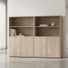 Armoire semi-ouverte, portes poussoirs, hauteur 158 cm – So Madrid
