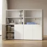 Armoire semi-ouverte, portes poussoirs, hauteur 158 cm – So Madrid