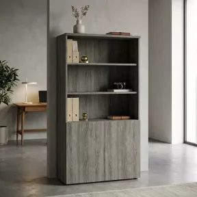 Armoire semi-ouverte, portes poussoirs, hauteur 196 cm – So Madrid