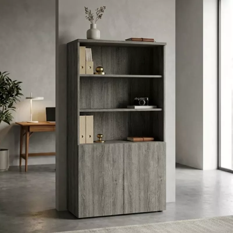 Armoire semi-ouverte, portes poussoirs, hauteur 196 cm – So Madrid