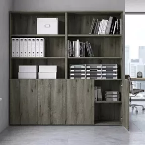 Armoire semi-ouverte, portes poussoirs, hauteur 196 cm – So Madrid