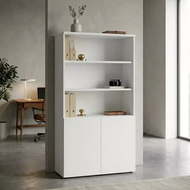 Armoire semi-ouverte, portes poussoirs, hauteur 196 cm – So Madrid