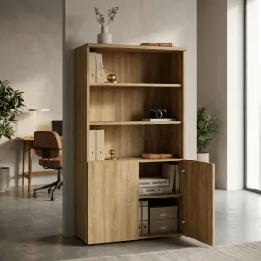 Armoire semi-ouverte, portes poussoirs, hauteur 196 cm – So Madrid