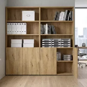 Armoire semi-ouverte, portes poussoirs, hauteur 196 cm – So Madrid