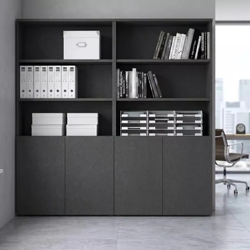 Armoire semi-ouverte, portes poussoirs, hauteur 196 cm – So Madrid