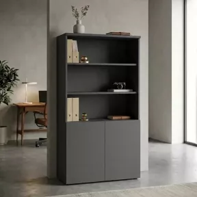 Armoire semi-ouverte, portes poussoirs, hauteur 196 cm – So Madrid